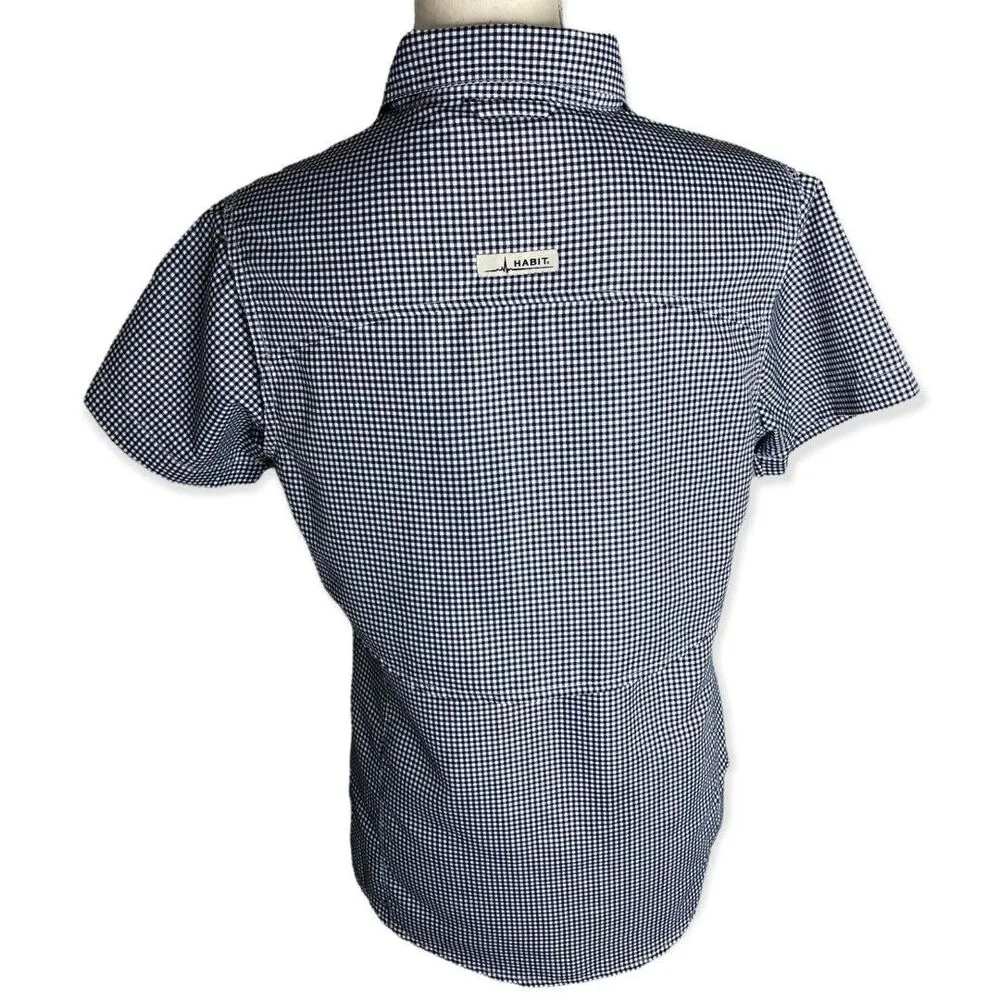 Habit Ladies Lochpoint Gingham Print Short Sleeve Button Up Shirt - Image 3