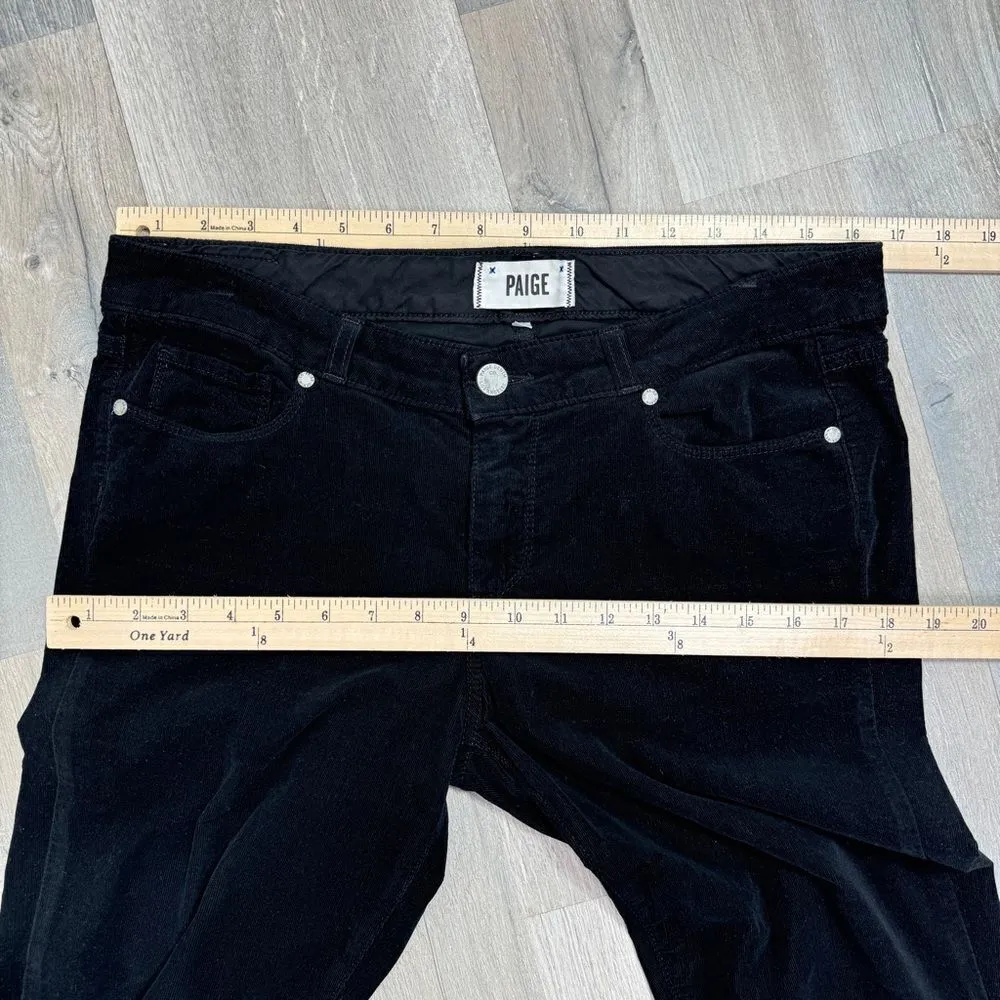 Paige Verdugo Ultra Skinny Velvet Micro Corduroy Jeans Overdye Black 30 - Image 11