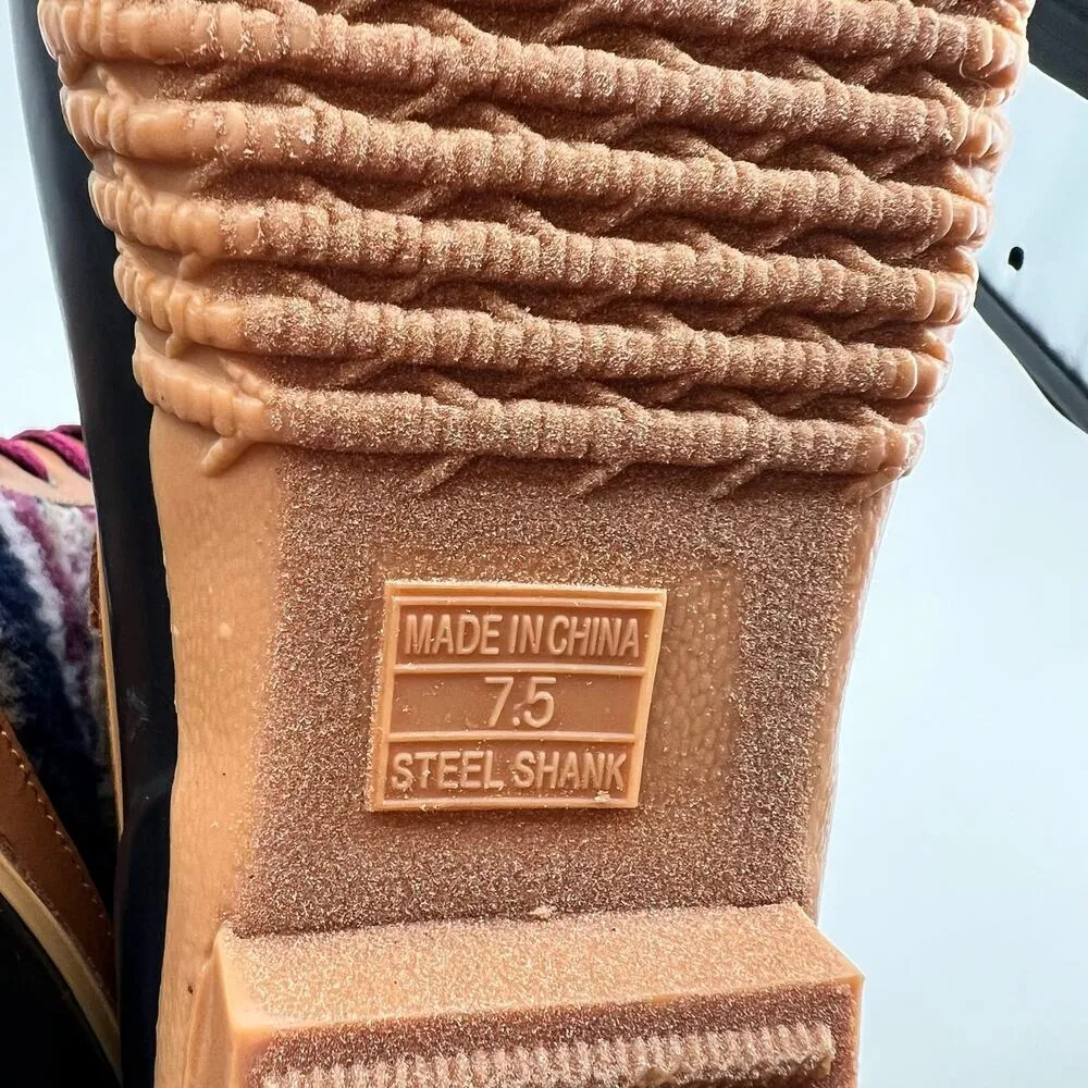 NEW Lands End Insulated Sherpa Fleece faux fur Lined Duck Boots Women's size 7.5 - Image 3