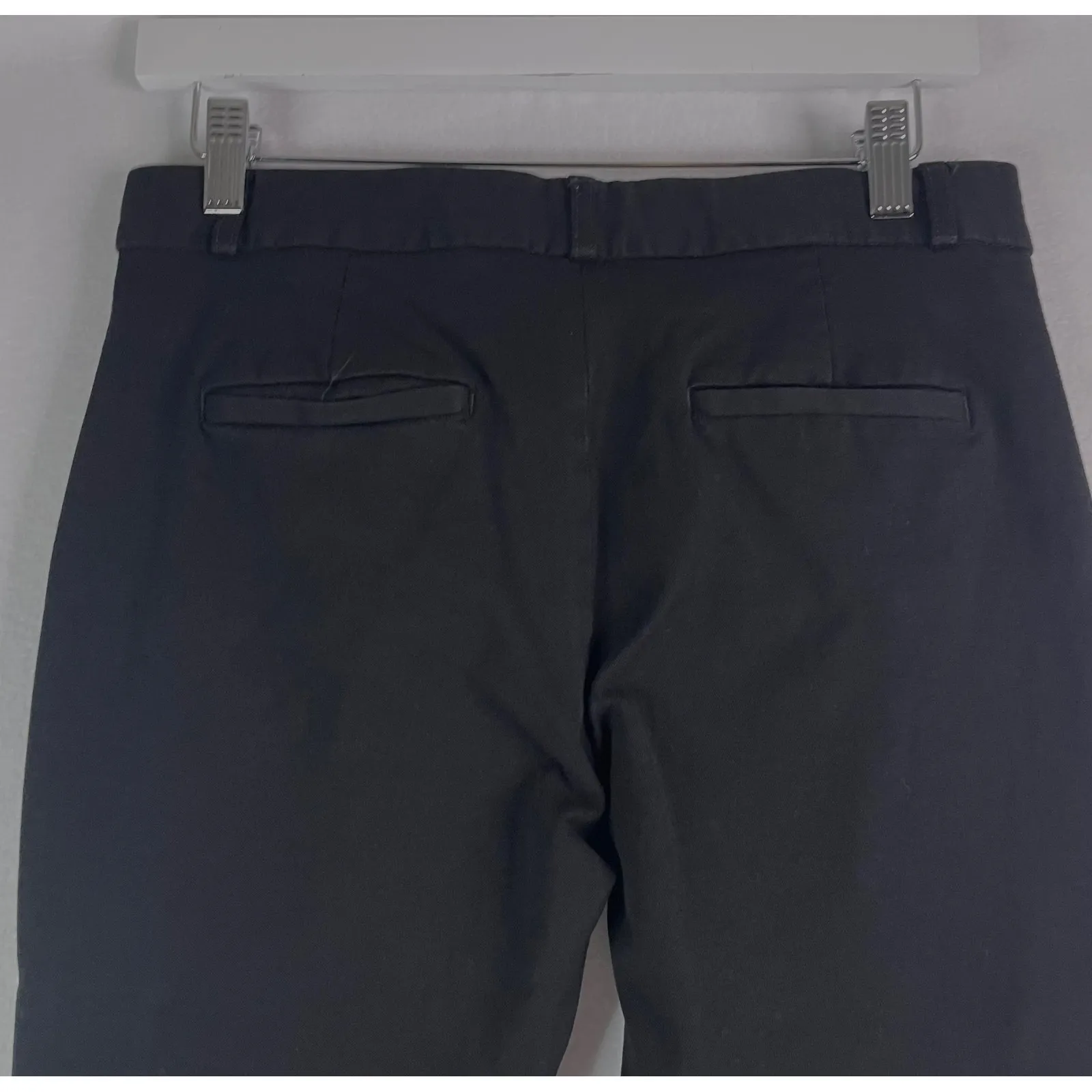 Banana Republic Sloan Women's Black Pants Slim Fit Ankle Career Sz 6S *FLAW‎ GUC - Image 5