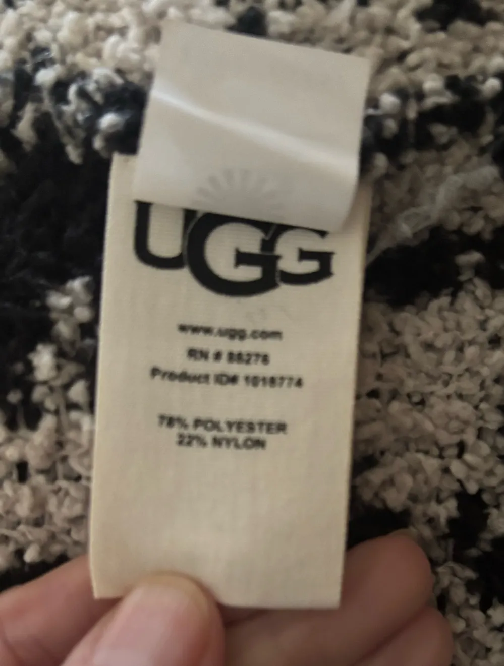 M/L Ugg Judith Sweater-Knit Black/White Leopard Print Hooded button Cardigan  - Image 4