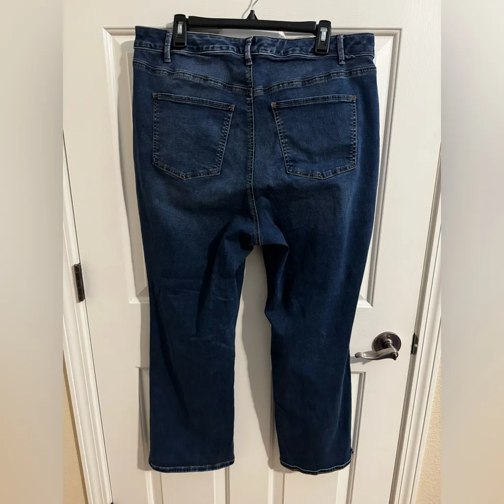 Talbots Plus High Waist Curvy Baby Boot Jeans Marco Dark Wash 18W Petite - Image 10