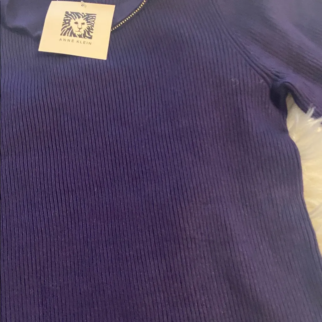 Anne Klein  Dark Blue Turtleneck Sweater size M brand new with tag length 26” - Image 12