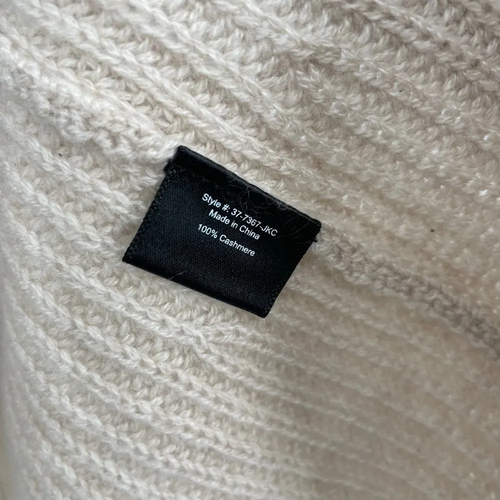 JENNI KAYNE Cashmere Fisherman Sweater Oatmeal Size 3X Plus Size NWT - Image 3