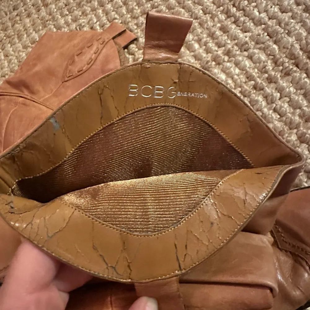 BCBGENERATION BCBG Generation Slouch Cowboy Boot Leather Womens Shoes Sz 9b Brown - Image 9