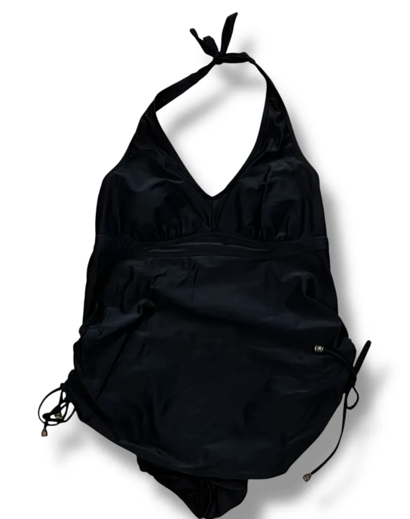 LIZ LANGE MATERNITY TARGET SZ L? SMALL BLACK 1 PC ONE PIECE SWIMSUIT Modest - Image 1