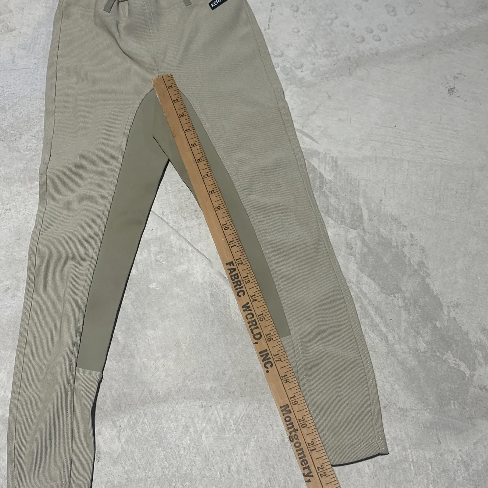 Kerrits Breeches Womens SZ L Equestrian Riding Pants Beige Tan Khaki USA MADE - Image 8