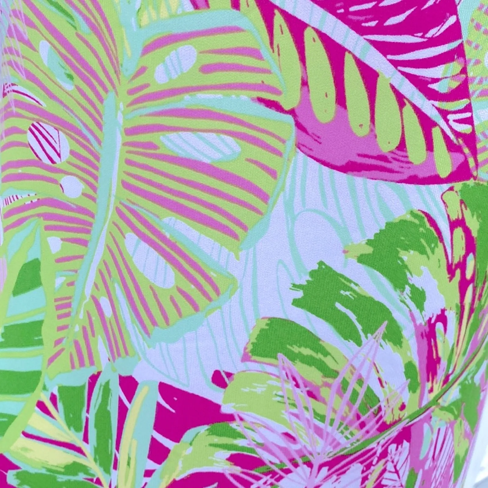 Pappagallo Medium Dress Tropical Stretch Vacation Resort Cruise Beach Travel Pink - Image 12