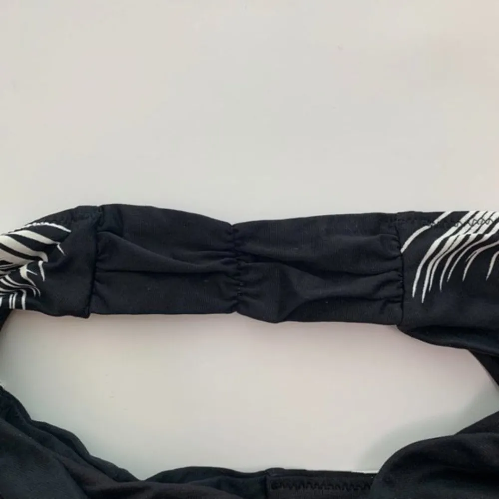 O'Neill Black & White Casey Shirred Tab 365 Hybrid Bikini Bottoms - Image 6