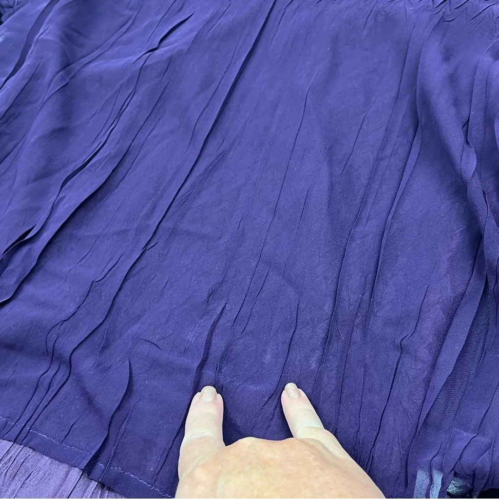 Komarov Ombré Tiered Hem‎ Cocktail Dress & Chiffon Jacket Purple Womens XL NEW - Image 15