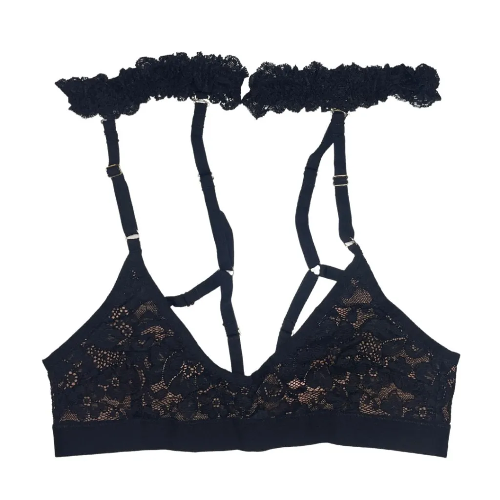 We Are HAH | Free People Guard Her Convertible Bra Garter Black Lace Small NWT - Image 8