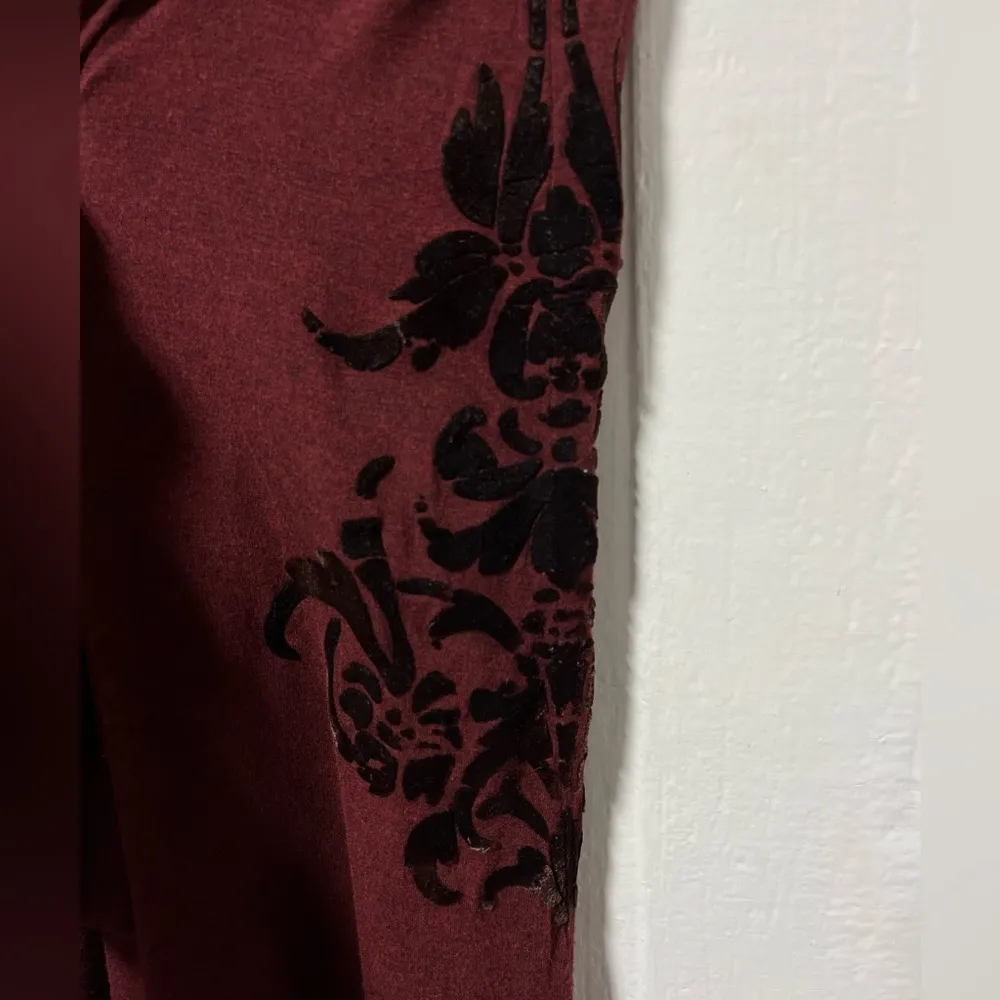 Soft Surroundings Burgundy scoop neck long sleeve tunic dress sz small - Image 6