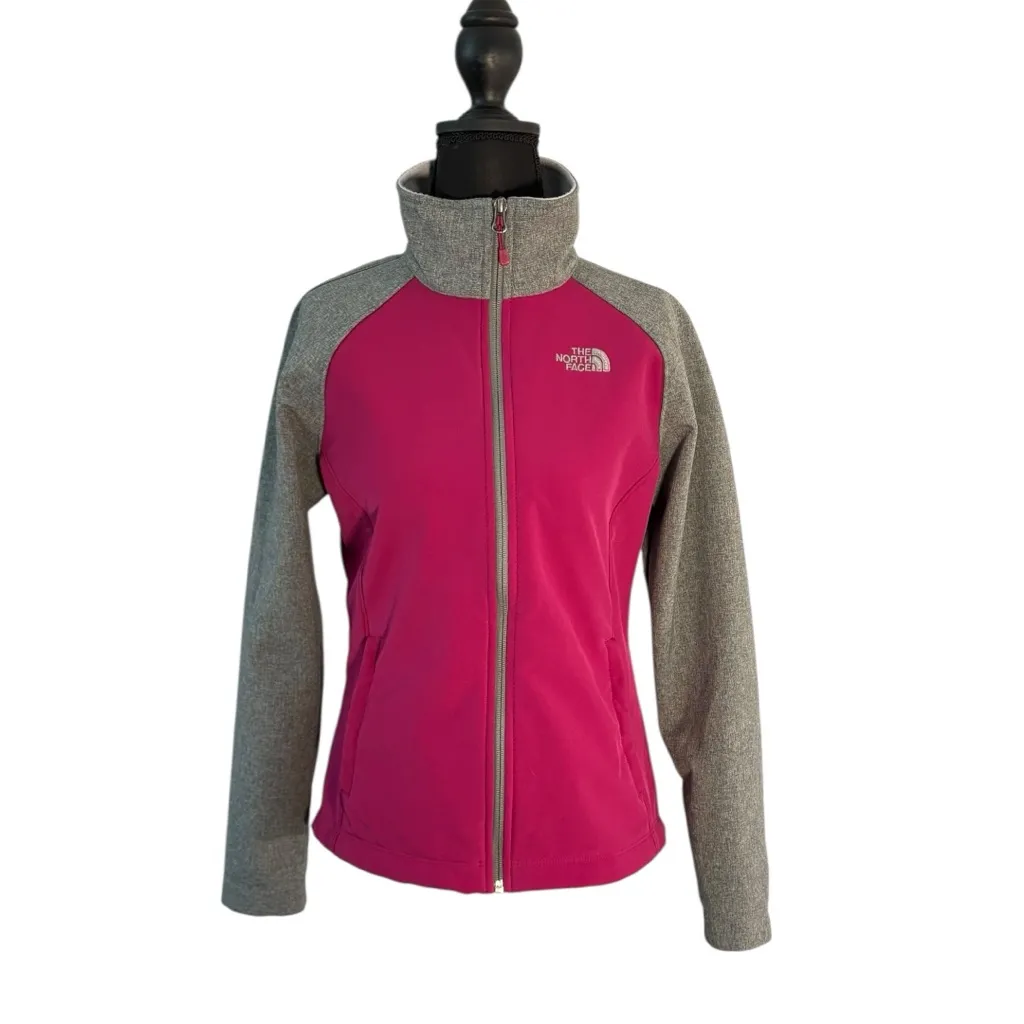The North Face Apex Bionic Softshell Jacket Women’s Small Gray Pink Windproof - Image 2