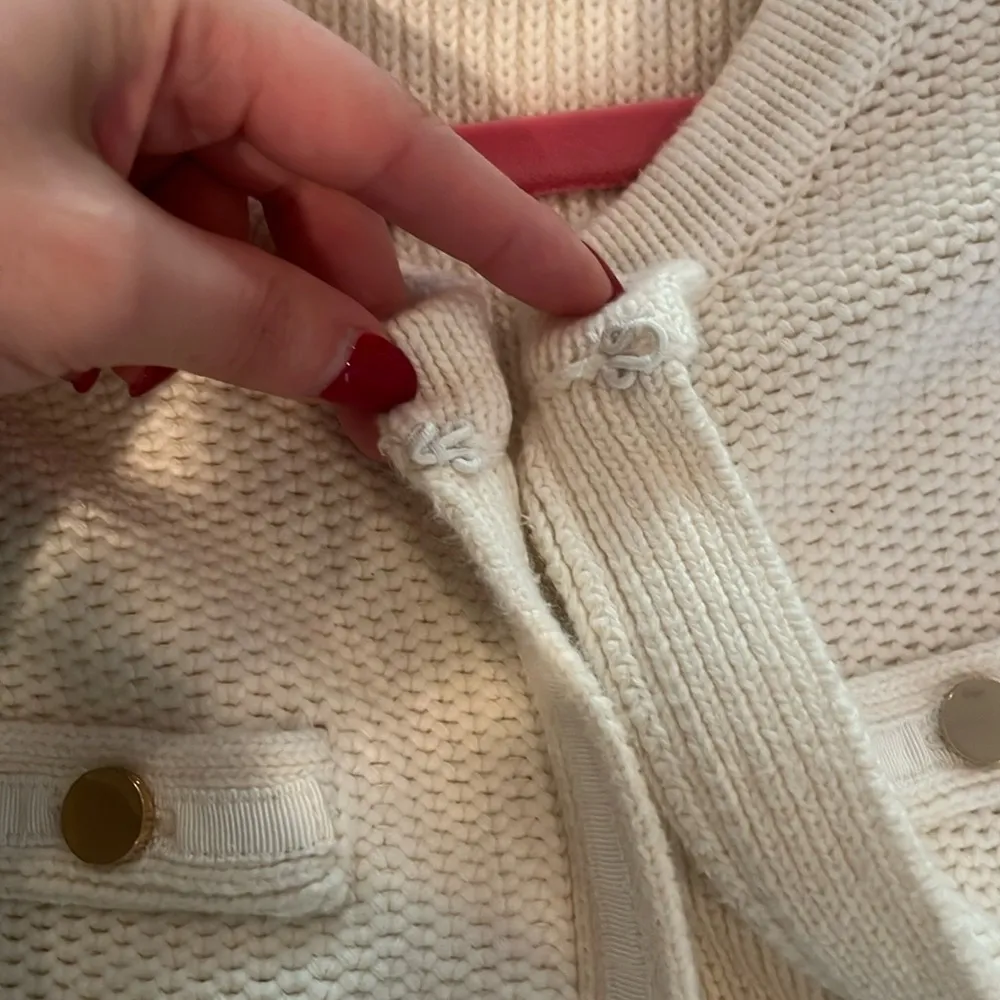 Banana Republic | Cream Knit Cardigan with Gold Button Accents Small - Image 5