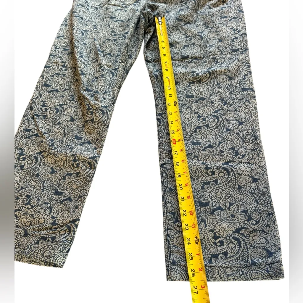 Charter Club Lexington Straight Pants Blue Paisley Print Womens Size 18 - Image 8
