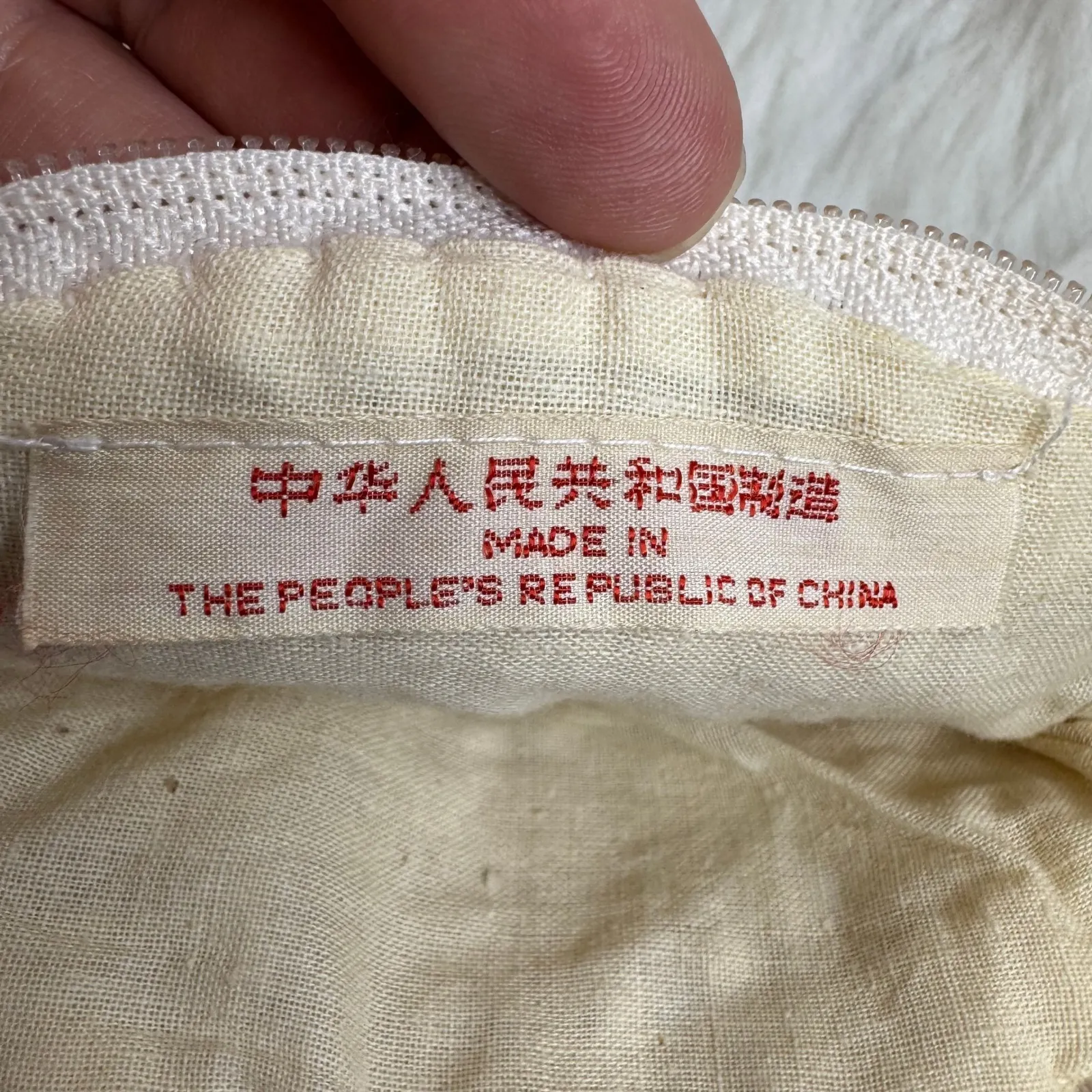 Crochet Round Crossbody Bag Beige Beaded Strap Zipper Closure Made in China Brown - Image 6