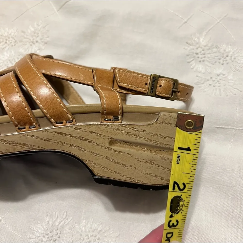 Dansko Leather Strappy Sandals Women’s EU 37 US 6.5/7 Light Brown Open Toe - Image 13