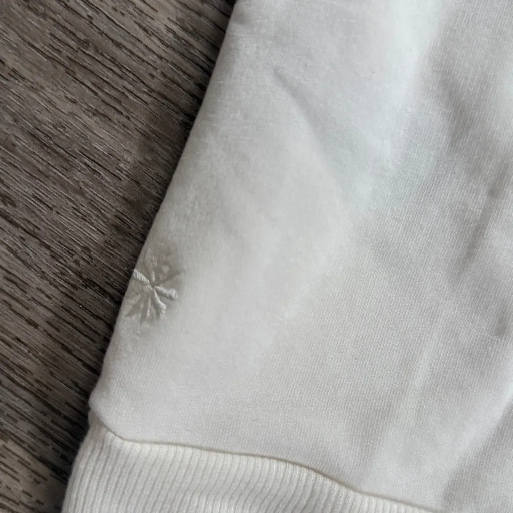 Athleta Cream V-Neck Long Sleeve Top Wrap Recharge Sweater - Image 9