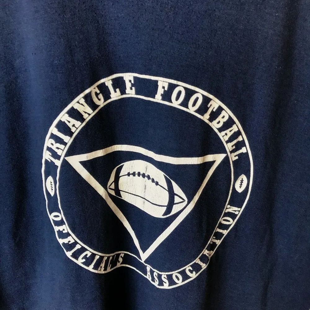Vintage Triangle Football Officials Association T Shirt Graphic Tee USA Large L - Image 11
