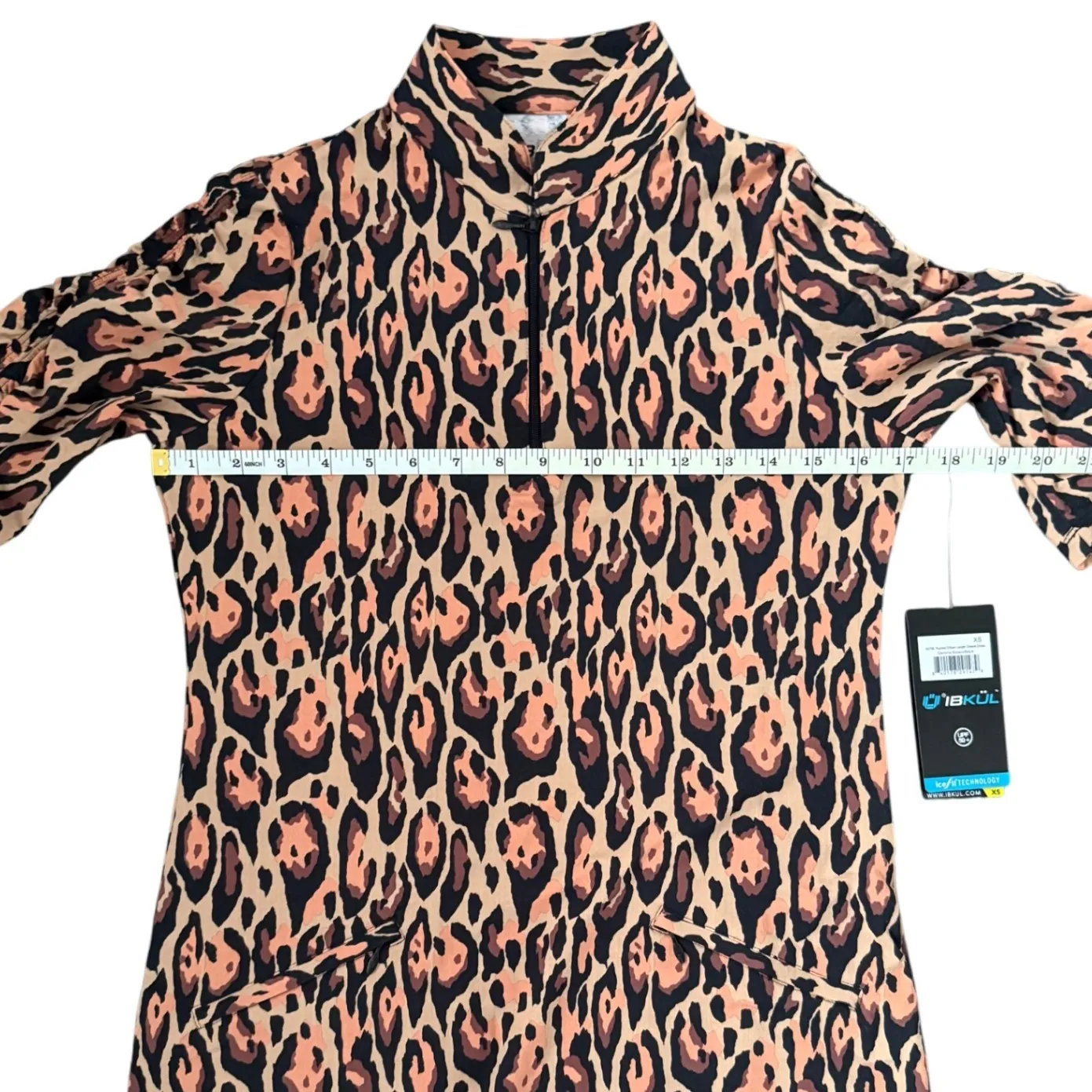 IBKUL Gemma Print Ruched Elbow Length Sleeve Dress - Image 10