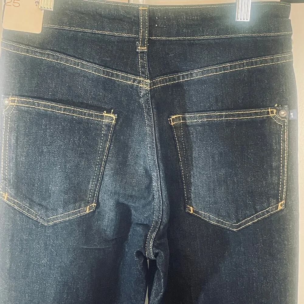 NWT Pilcro Split Hem Straight Leg Jeans - Women Size 25 - Blue - Image 7