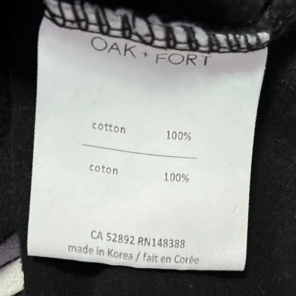 Oak + Fort Women's Black White Knit Sleeveless Square Neck Crop Tank Top Size S - Image 4