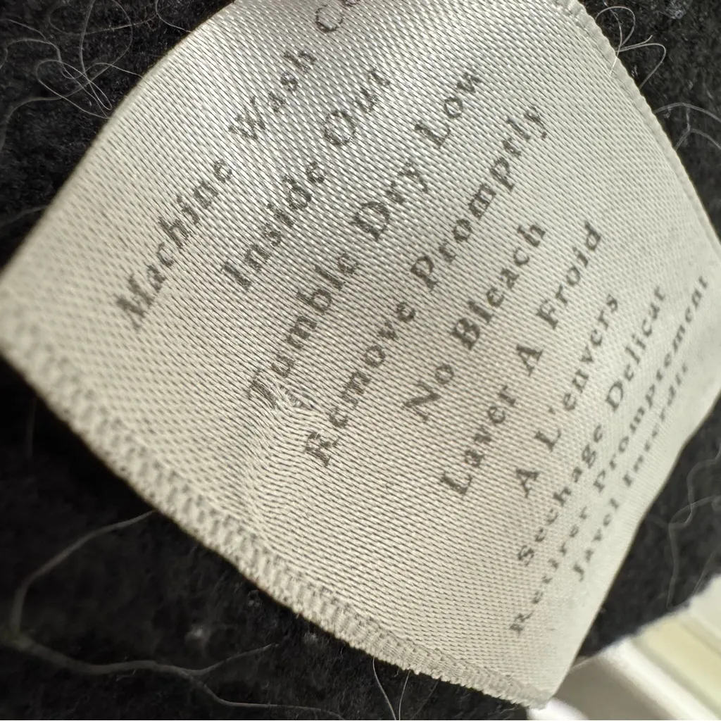 Frank & Eileen Audrey Funnel Neck Capelet Triple Fleece One Size OS Black - Image 9