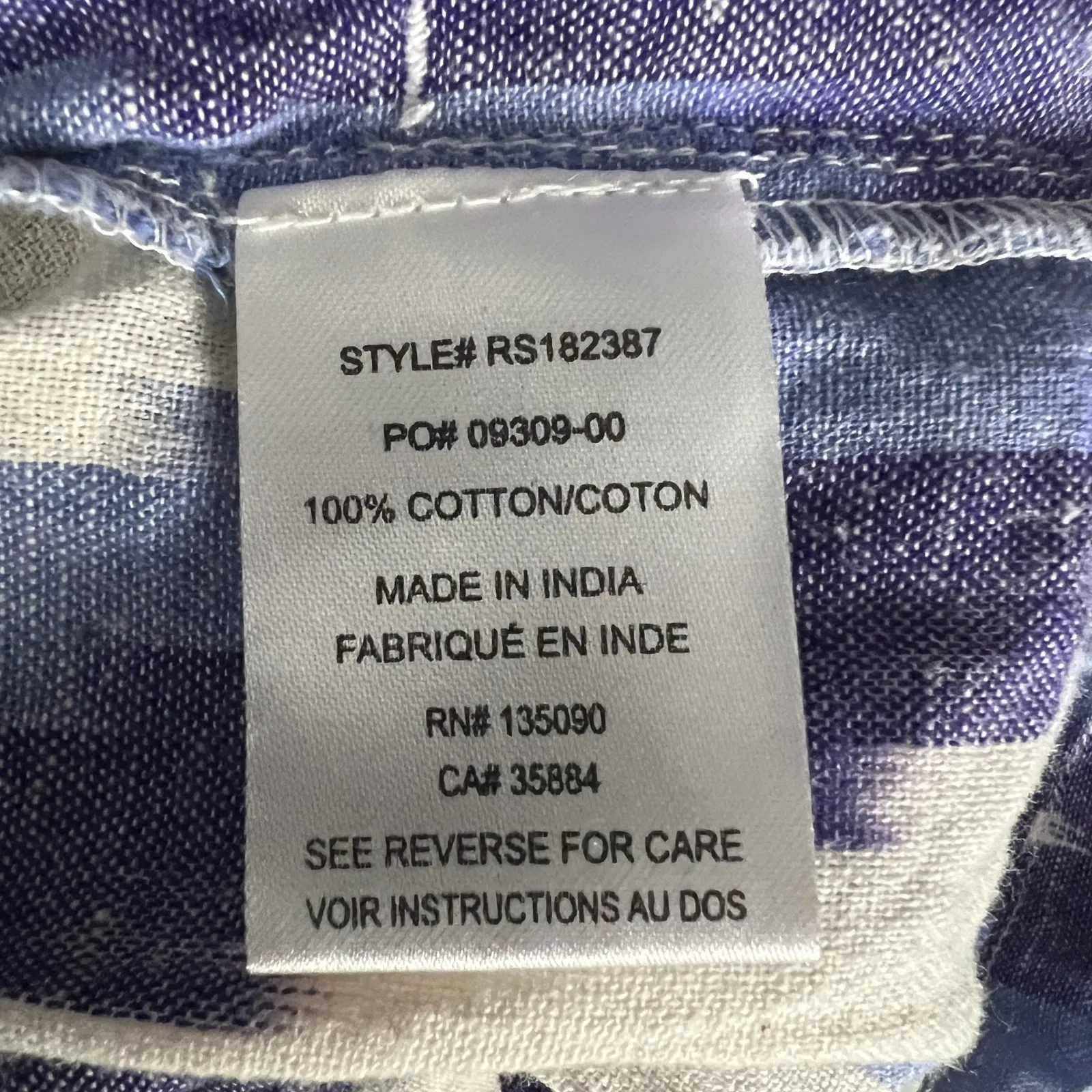 Rag Poets Short Sleeve Chevron Print Blue & White Romper Size Small - Image 9