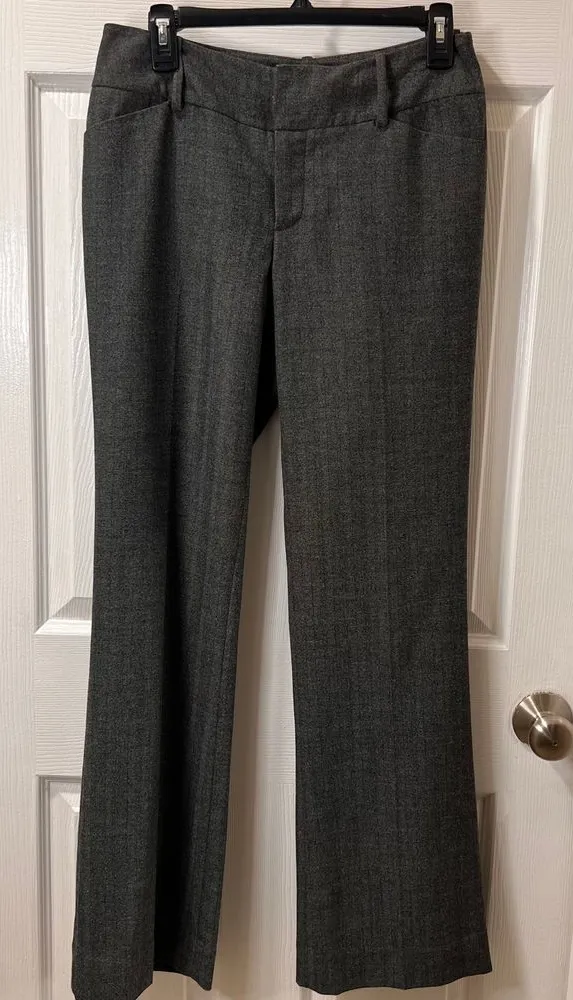 Mossimo Women's Gray Herringbone Dress Pants Professional Trousers Size 4 Gray - Image 1