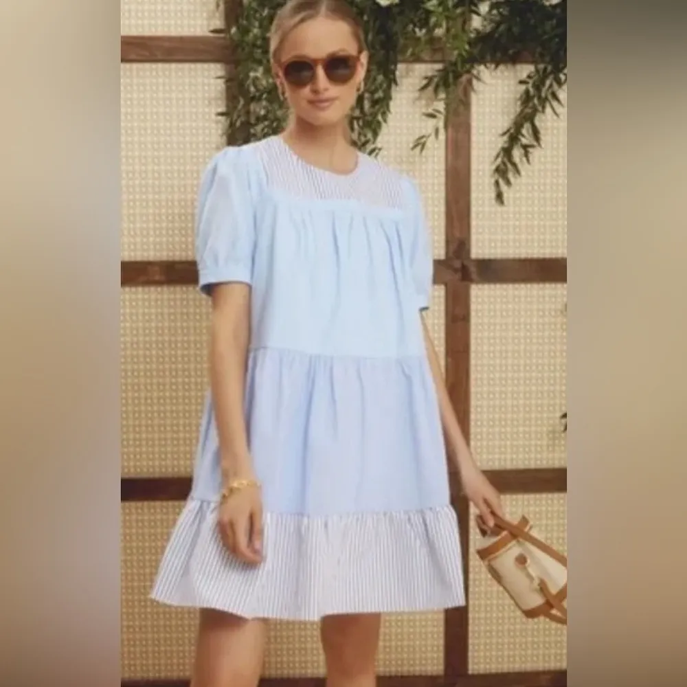 Tuckernuck Pomander Place Exclusive Blue Striped Quinn Dress XS - Image 7