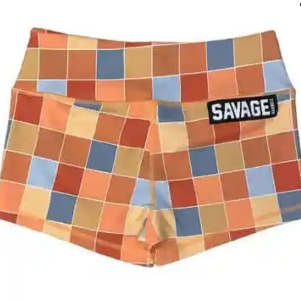 Savage Barbell Disco Booty Shorts 2.5” Size S Orange - Image 7