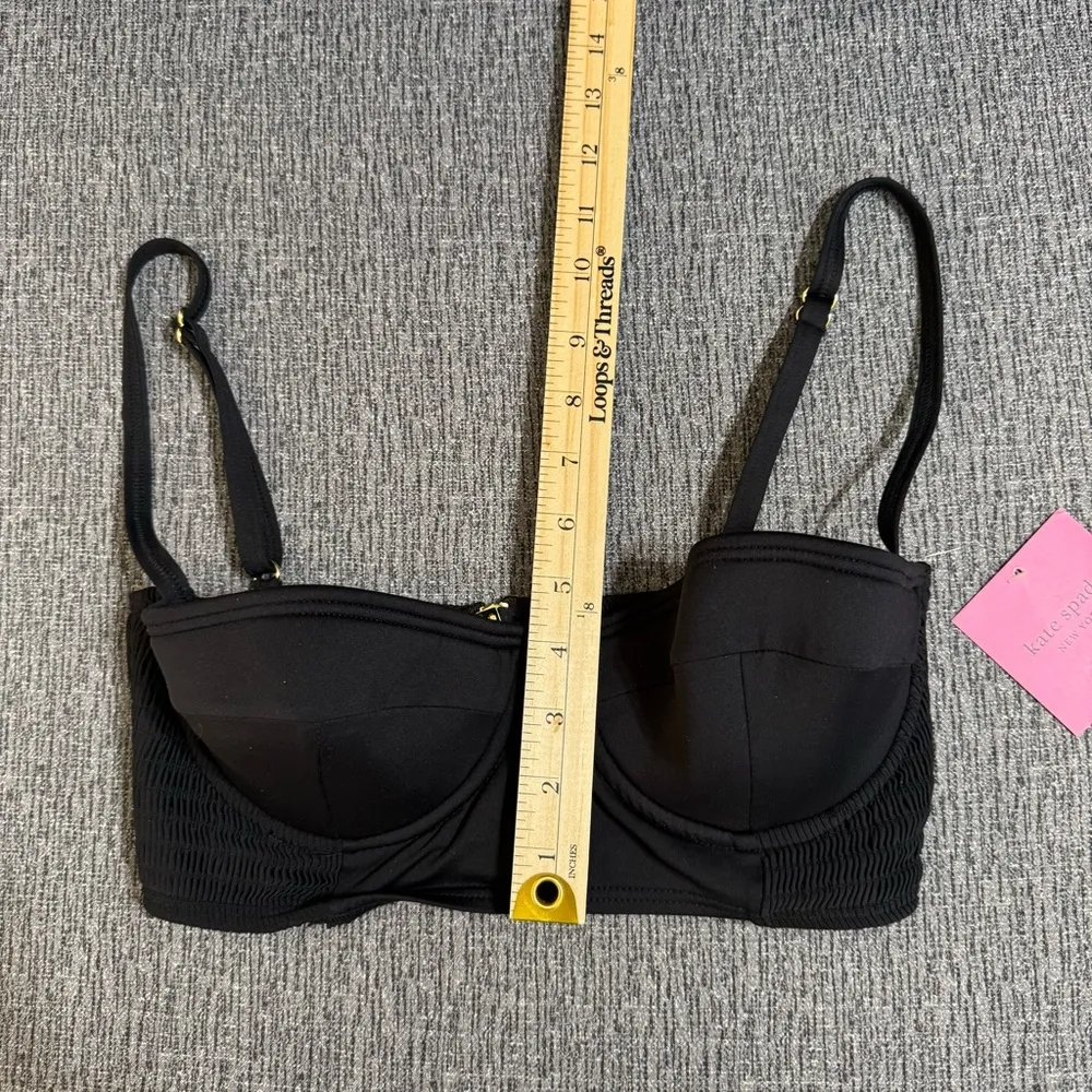 Kate Spade  Smocked Underwire Bralette Bikini Top - Image 15