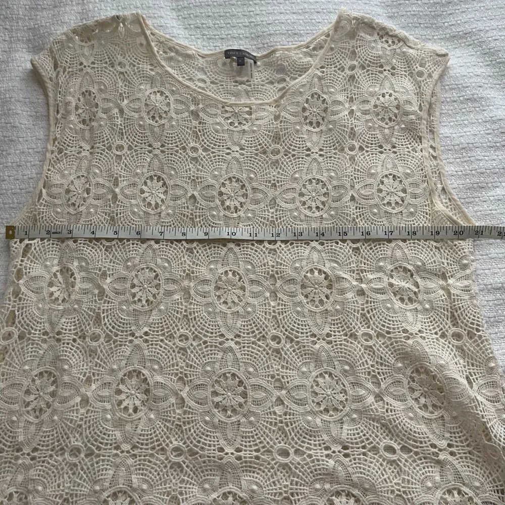 XL Vince Camuto Cream Lace Top - Image 8
