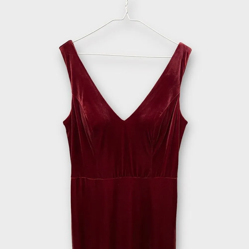 NEW Revelry Dakota Velvet Dress Size 16 Red - Image 5