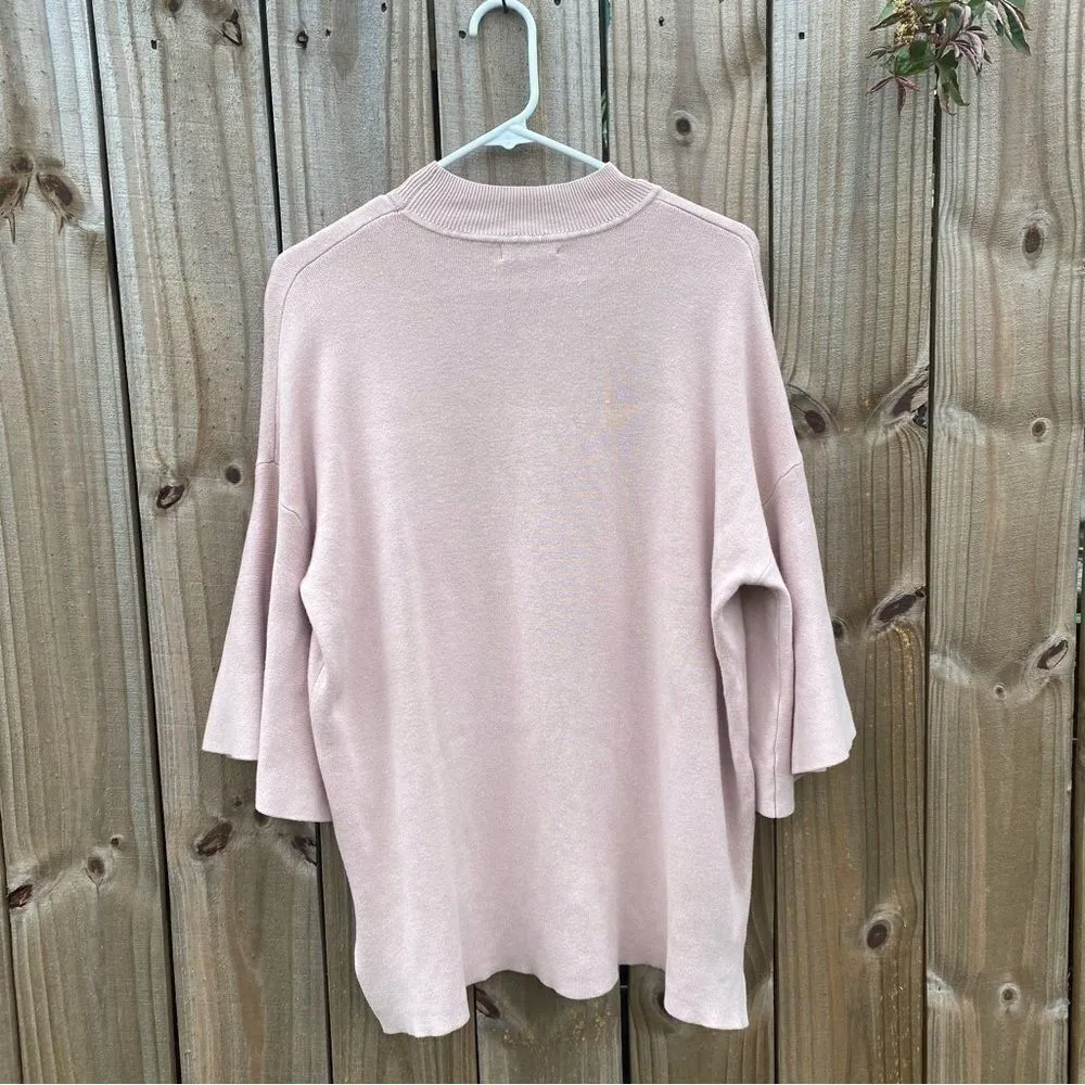 BLVD Short Sleeve Blush Mockneck Sweater - Image 2