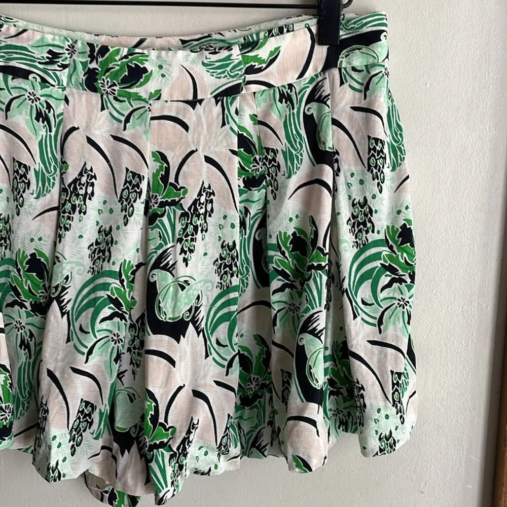 Veronica Beard Palm Garden Print Pleated Skort - Image 3