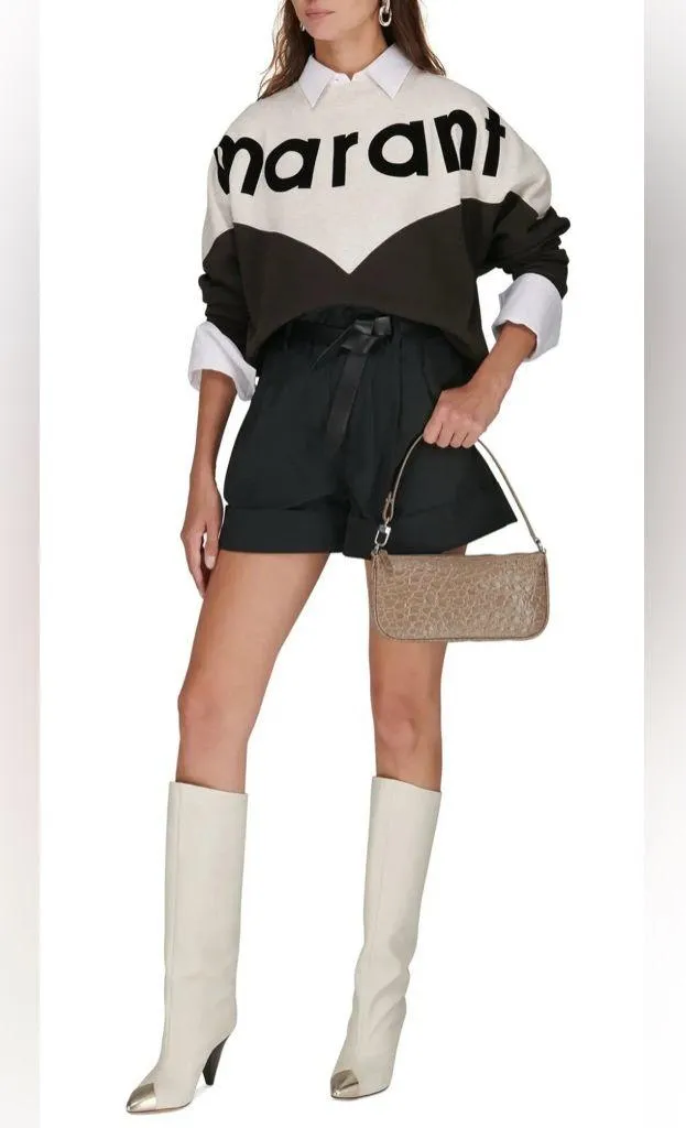 NWT NWB Isabel Marant Lilezio Knee High leather Ivory heeled Boot Size 35 - Image 2