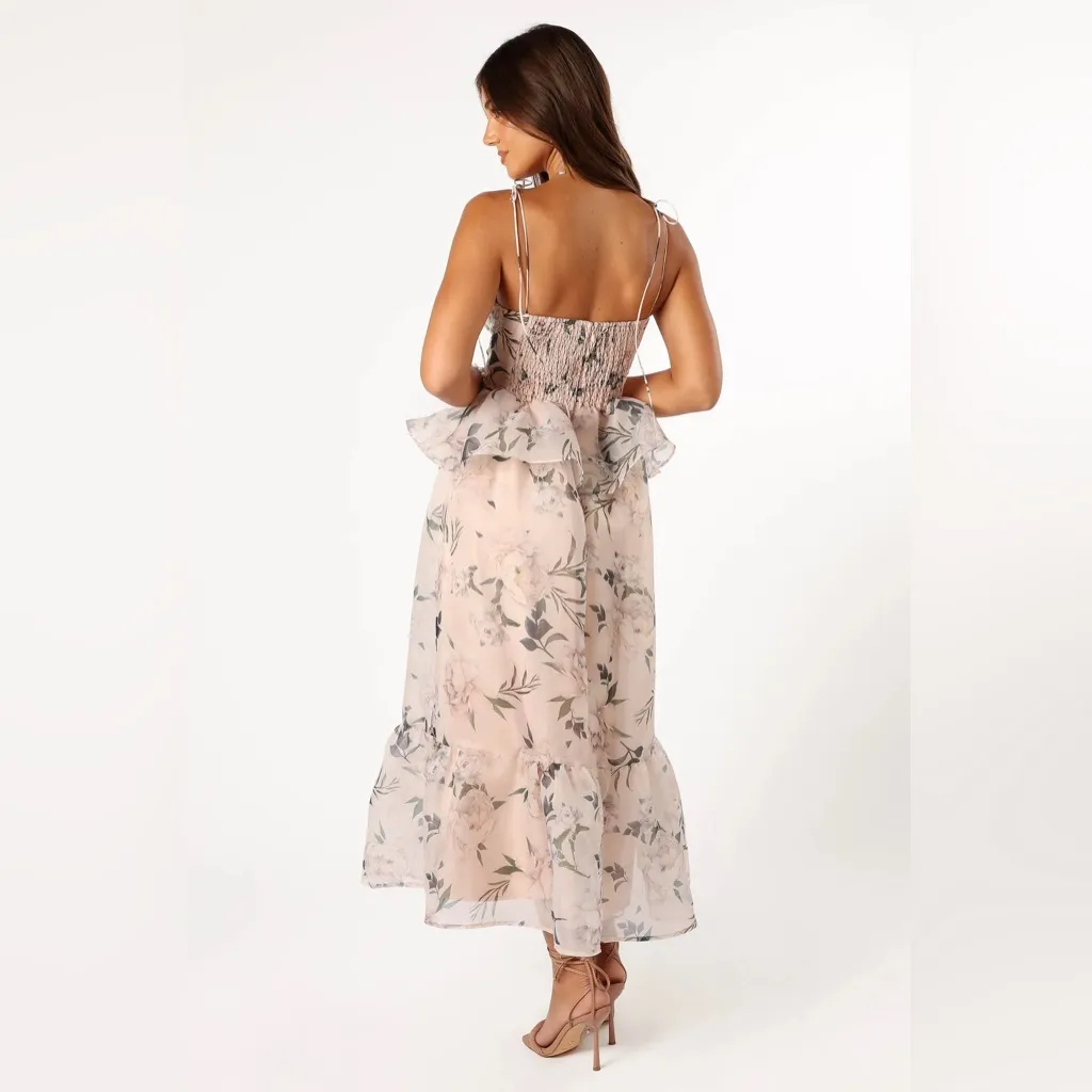 NEW Petal & Pup Kennie Midi Dress in Pink Floral Cottagecore Womens M - Image 2