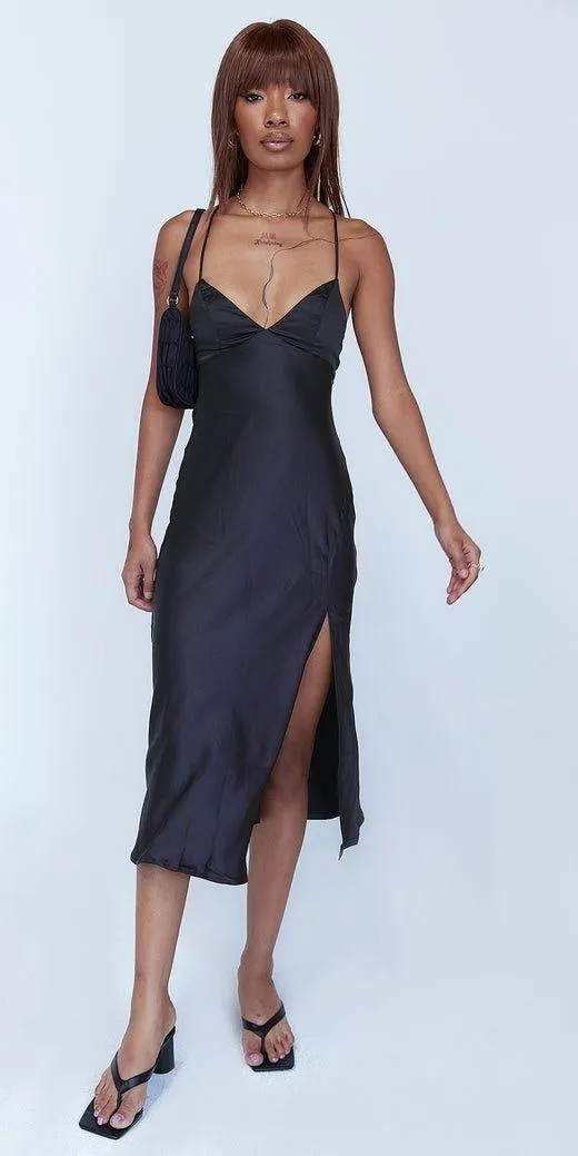 Gigi Midi Dress in Black - Image 7