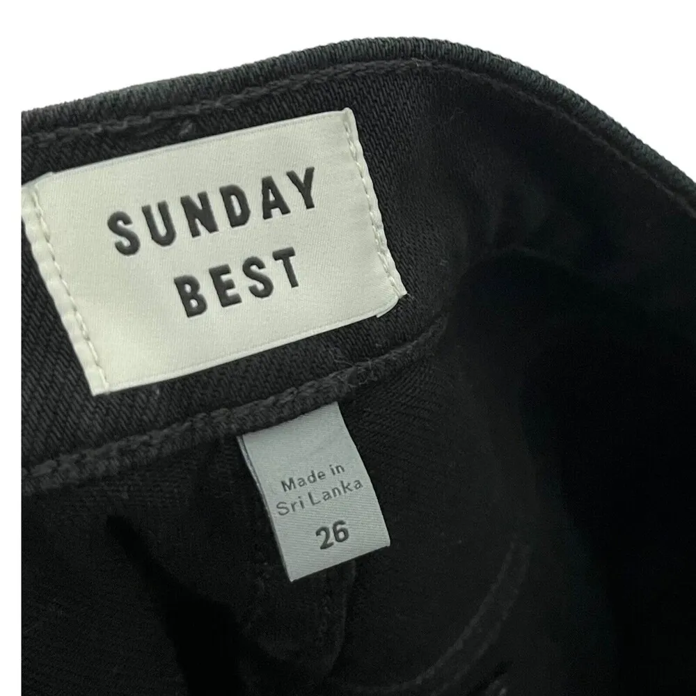 Aritzia Sunday Best Switch Mid Rise Skinny Dark Wash Jeans Womens Size 26 - Image 11