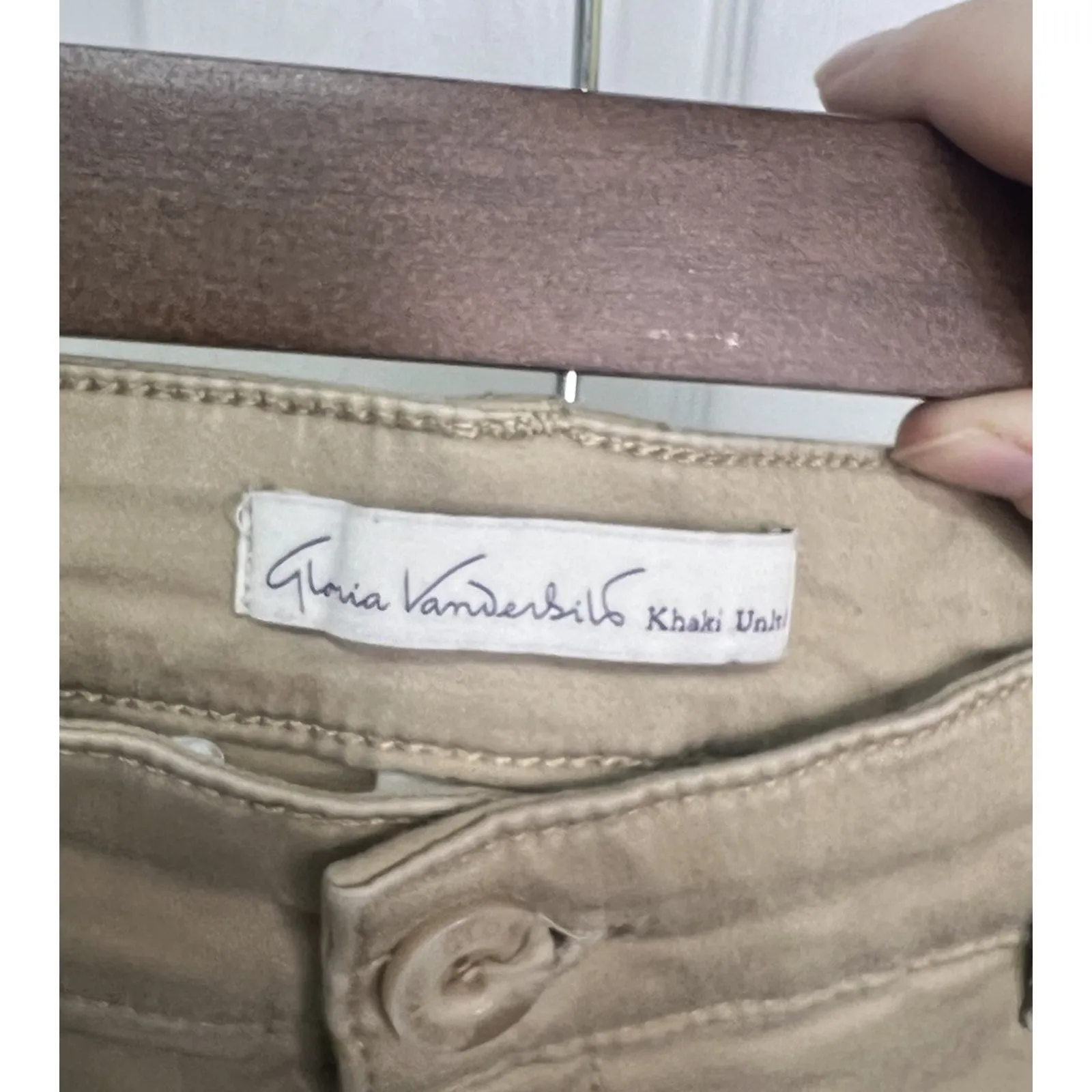 Gloria Vanderbilt Women’s Khak Ultd Size 10 Petite Business Casual Stretch Jean - Image 3