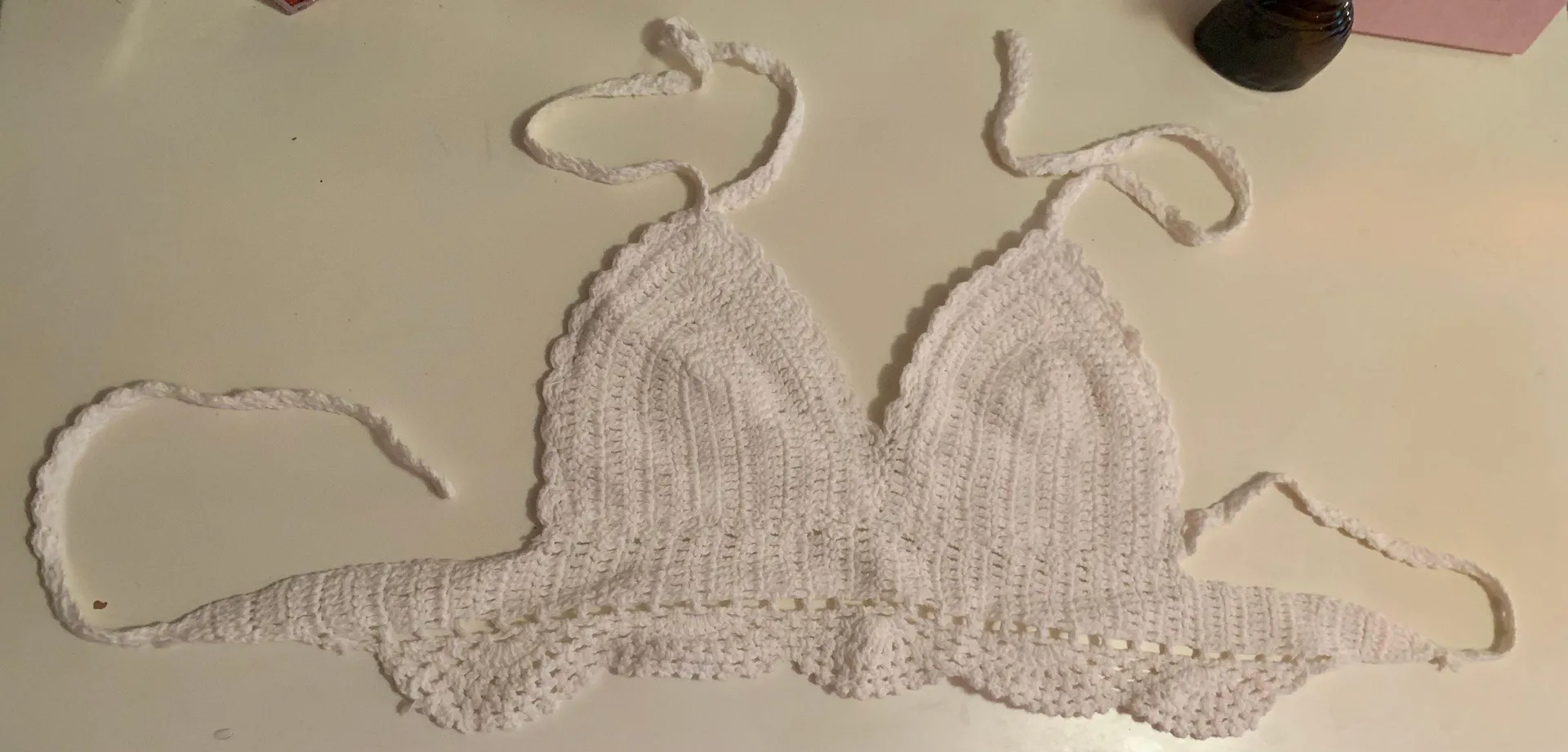 Crochet White Bralette - Image 2