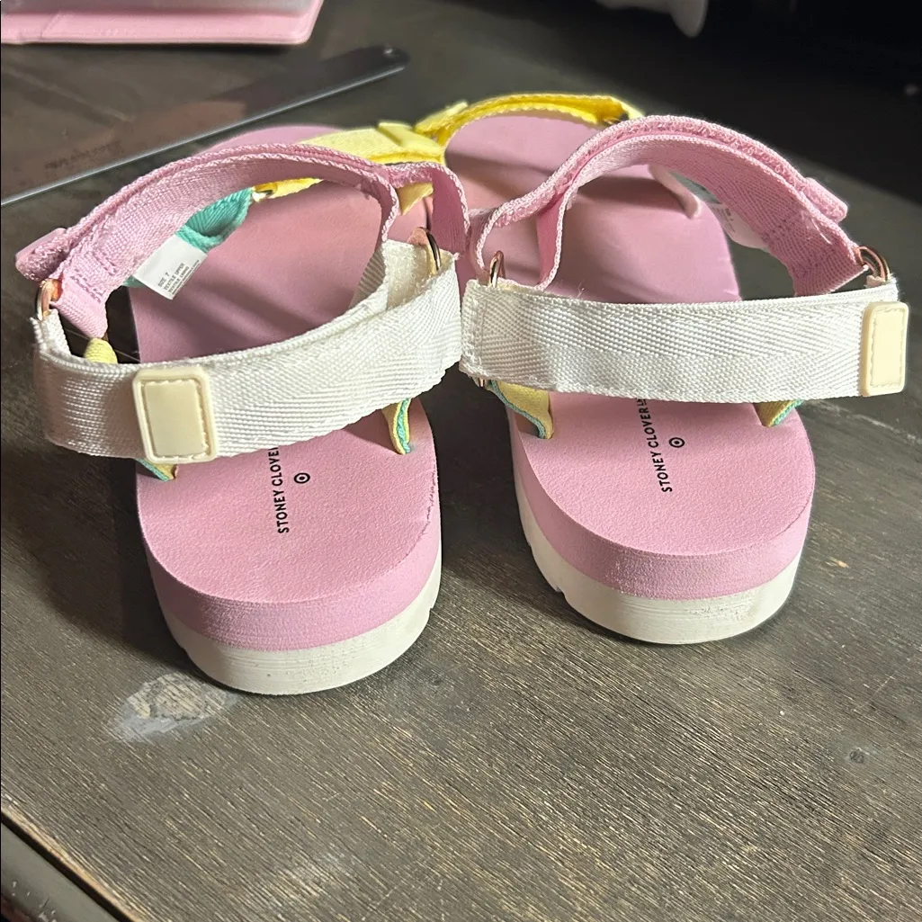 Stoney Clover Lane x Target Women's Sports Sandals Shoes Green/Pink/Yellow (7) - Image 4