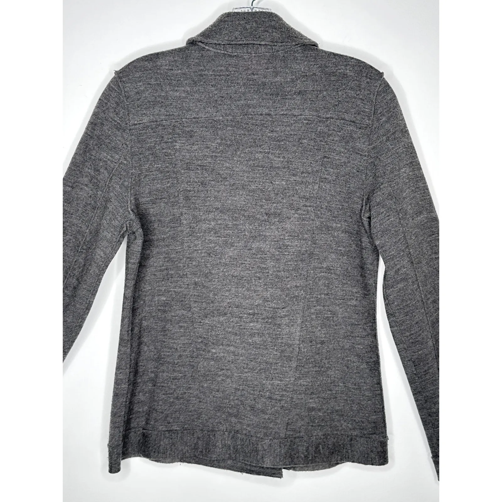 Eileen Fisher Petite Merino Wool Double-Breasted Peacoat Sweater Jacket medium P - Image 9