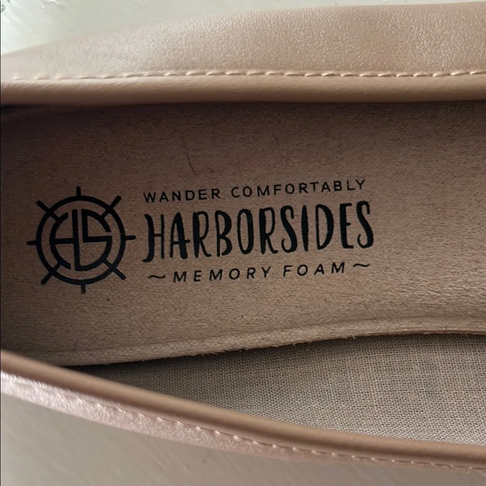 Harborsides Memory Foam Cream Perforated & Bejeweled Ballet Flats Size 10 - Image 4