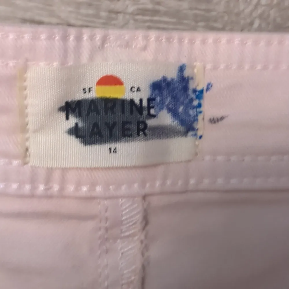 Marine layer  peach whip Bridget Cotton blend ankle pants size 14 - Image 4