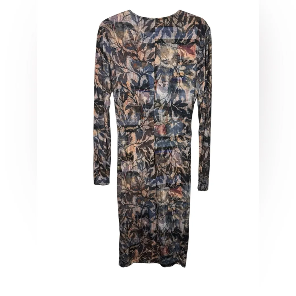 Peruvian Connection Shadow Vine Faux Wrap Dress Sz Medium - Image 4