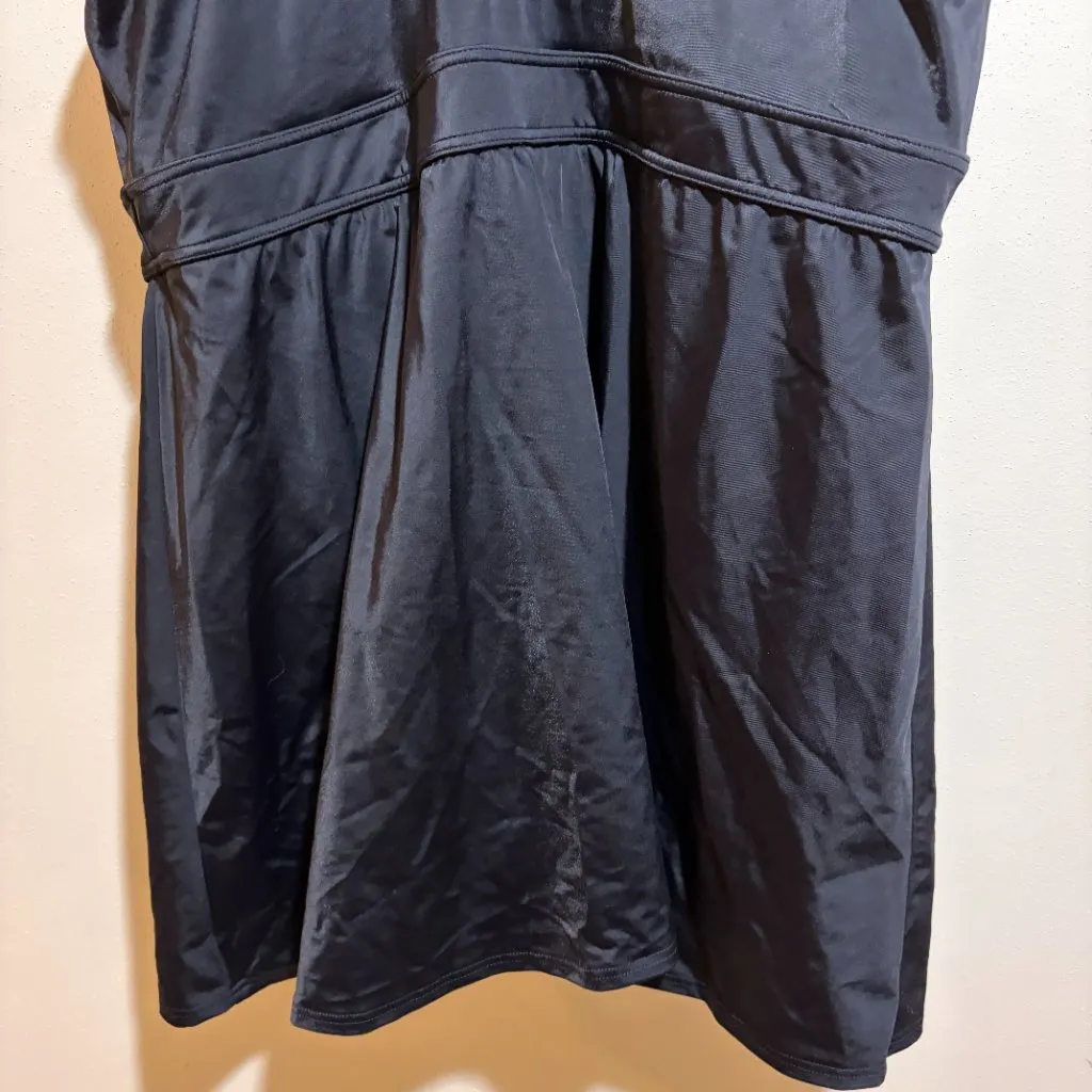 Lands End Black Swim Dress Modest One Piece Swimsuit Size 26 - Image 12
