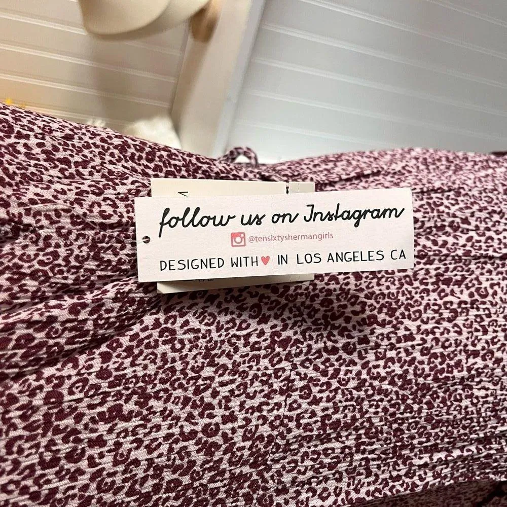 Pink Leopard Print Bohemian Dress - Image 8