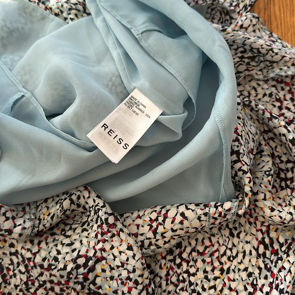 Reiss Prose mosaic Silk multicolor shift mini dress size 4 spring - Image 6